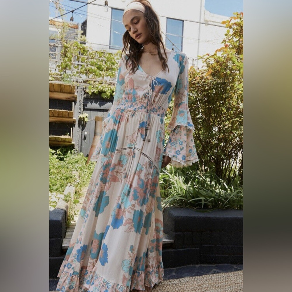 Like New (w/o tags) Free People Penny Printed Maxi Bodysuit Size Medium
